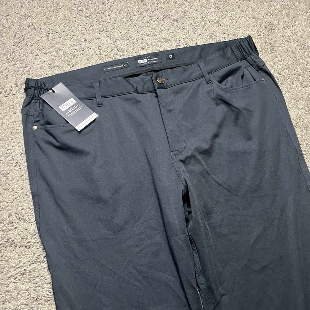 NWT Barbell Apparel Anything Chinos Charcoal Men's Size 40 Athletic‎ Fit $149